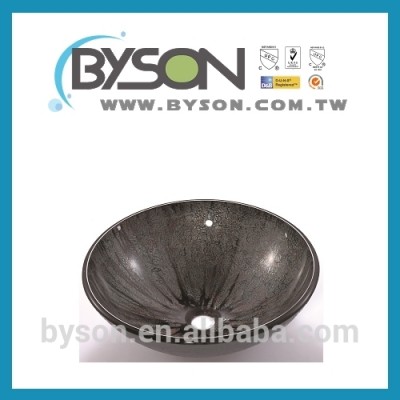 BYSONBB102UPC cUPC WaterSense AB1953 NSF 372Tempered Glass Rectangular Round Leaf CountertopBathroom Basin